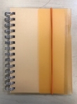Тетрадь в пластиковой обложке на резинке, полупрозрачный, оранжевый, 100л, А7 клетка