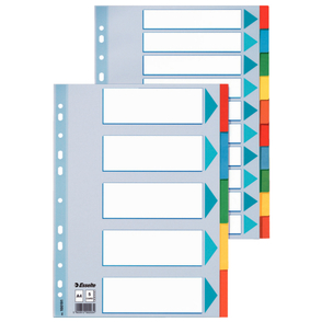 Цветной картонный разделитель на 5 разделителей, А4