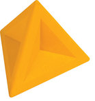 Ластик треугольный, 4,5х4,5х4 см, желтый