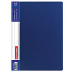 Папка с металлическим скоросшивателем и внутренним карманом BRAUBERG "Contract", синяя, до 100 л., 0,7 мм, бизнес-класс
